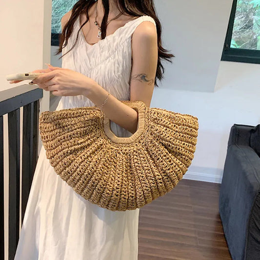 COCONUT Basket  Beach Straw Bag